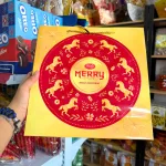 Bánh Quy Thập Cẩm RICHY MERRY Hộp Thiếc 334g (Xanh Dương/Đỏ) - Kèm Túi