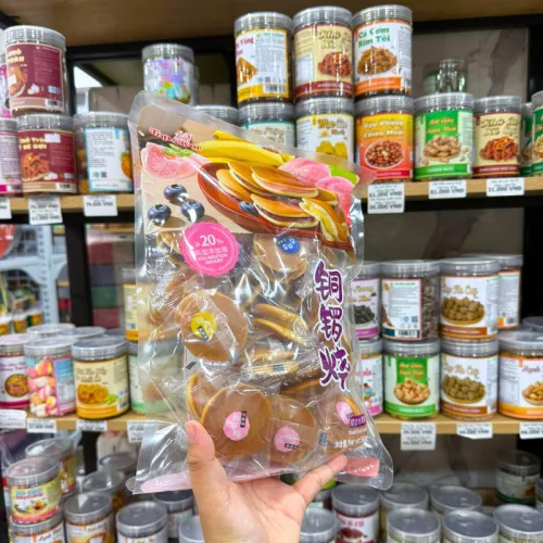 Bánh Rán Dorayaki Topsaver 368g Mix 3 Vị (Chuối, Việt Quất, Đào) - Bịch 16 Cái Chữ Tím