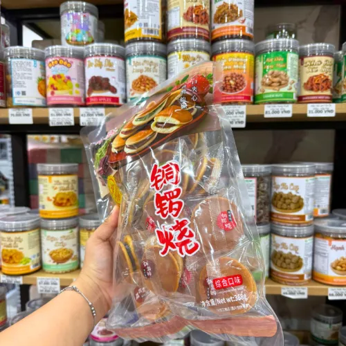 Bánh Rán Dorayaki Topsaver 368g Mix 3 Vị (Trà Xanh, Dâu, Socola) - Bịch 16 Cái Chữ Đỏ