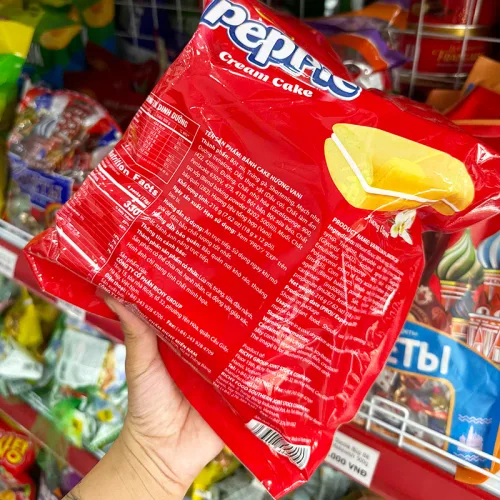 Bánh Richy PEPPIE Kem Mềm Bịch Màu Đỏ 216g