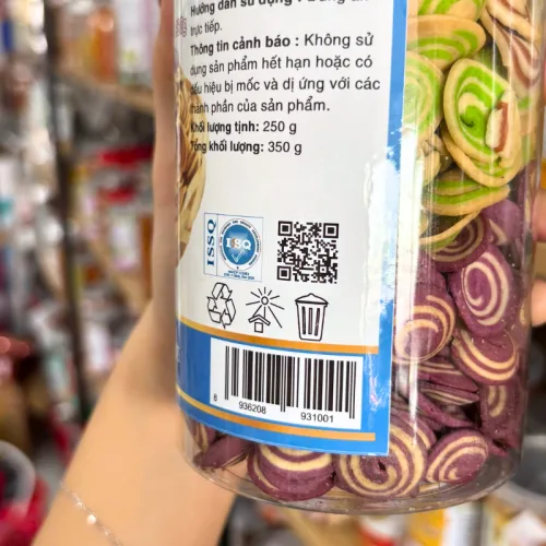 Bánh Tai Heo Mix 3 Vị Caramel, Khoai Môn, Trà Xanh 350g Thơm Ngon - Hũ Pet