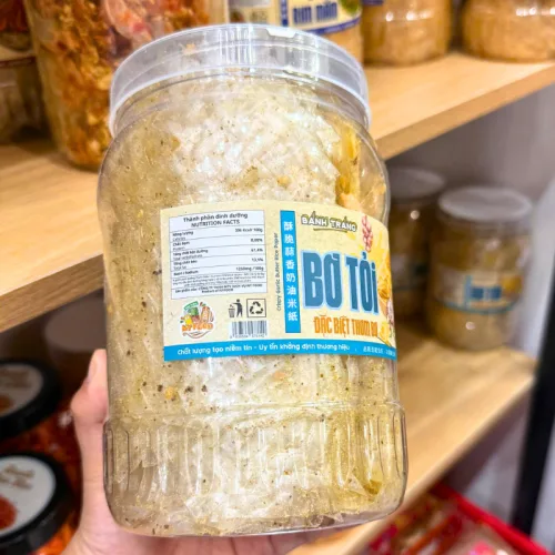 Bánh Tráng Bơ Tỏi 300g - Hộp Tròn