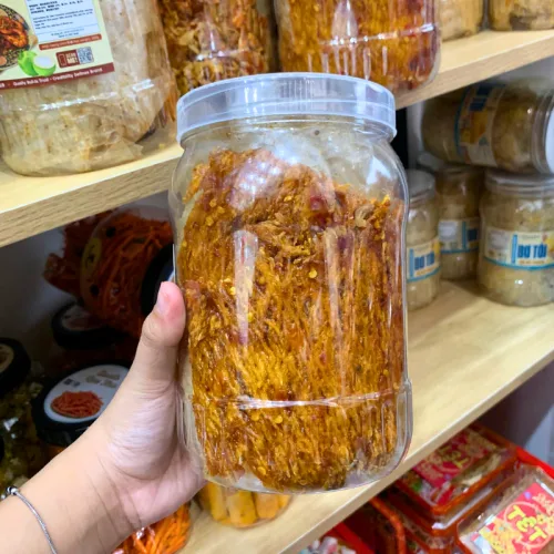 Bánh Tráng Mực Cán Sa Tế Mắm Me 300g - Hộp Tròn
