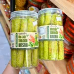 Bánh Tráng Ống Cuộn Tôm Wasabi 150g Hộp Tròn