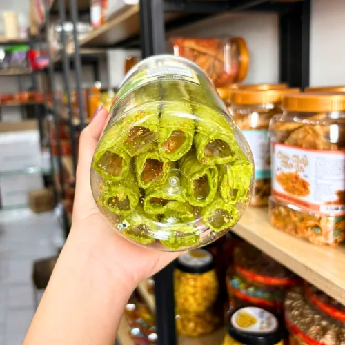 Bánh Tráng Ống Cuộn Tôm Wasabi 150g Hộp Tròn