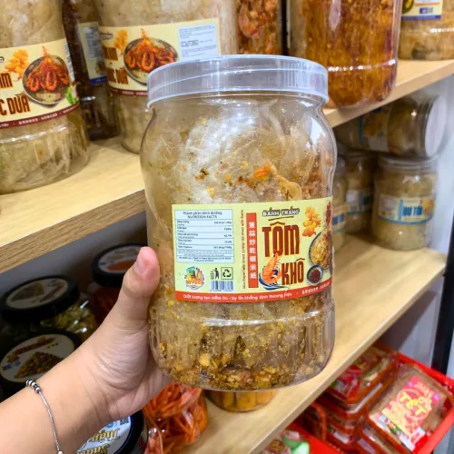 Bánh Tráng Tôm Khô 300g - Hộp Tròn