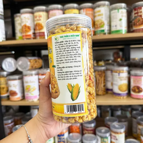 Bắp Giòn Gà Cay (Bắp Mix Khô Gà) 400g - Hộp Pet