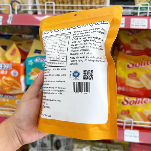 Bắp Rang Bơ Mix 3 Vị Yolo Food 100g