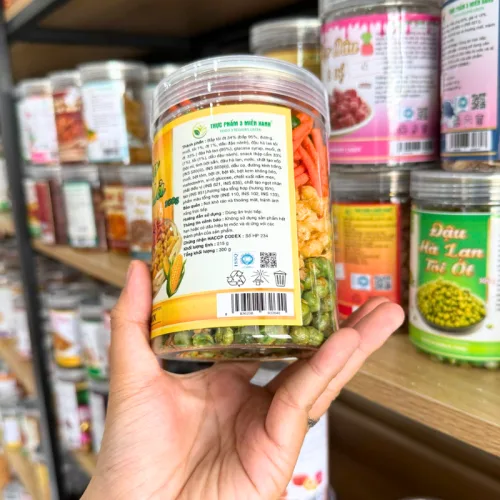 Bắp Tá Lả (Đậu Hà Lan, Snack Thập Cẩm, Bắp Tỏi Ớt ) 300g - Hộp Pet