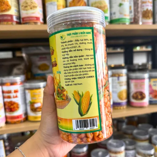 Bắp Vị Bò Lá Chanh Thơm Ngon 350g - Hộp Pet