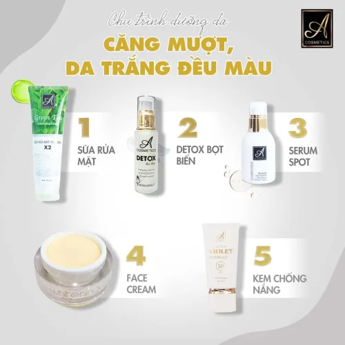 Bên em có nguyên combo làm trắng cho khách luôn ạ