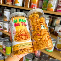 Bì Heo Bơ Tỏi Đậm Vị 200g - Hộp Pet