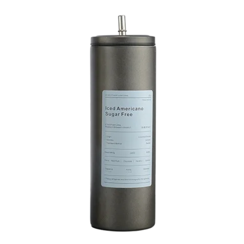 Bình Giữ Nhiệt Iced Americano Inox 304 - Ly Giữ Nhiệt Inox Kèm Ống Hút 600ml