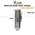 Bình Giữ Nhiệt Inox 1L Có Dây Xách 25x8cm