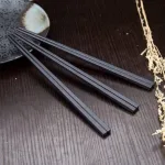 Bộ 10 Đôi Đũa Đen  Kháng Khuẩn Hoạ Tiết Anh Đào 24cm