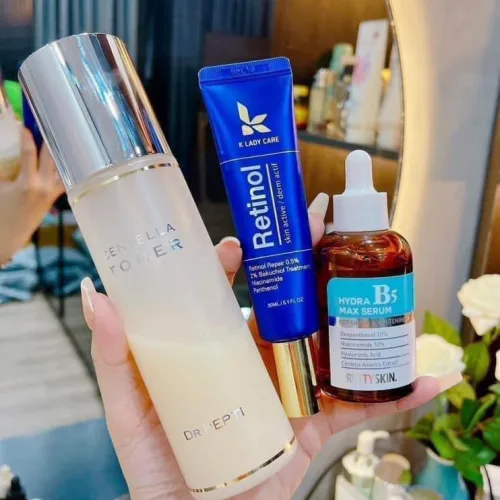 Bộ 3 về bao nhiêu cũng hết Toner pepti -  Retinol k lady care - Serum b5 prettyskin