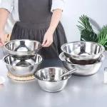 Bộ 5 Thau Rổ Inox 304 Cao Cấp
