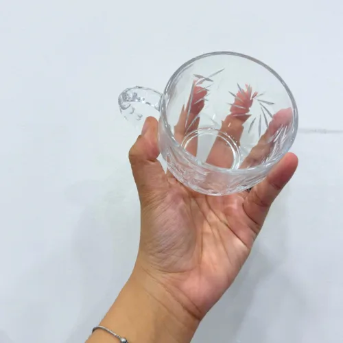 Bộ 6 Ly Thủy Tinh Họa Tiết Cao Cấp - Cốc Thủy Tinh Sang Trọng 8x7cm