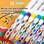Bộ 60 Màu Acrylic Vẽ Trên Mọi Chất Liệu Có Thể Vẽ Chồng Màu 20x14x3cm