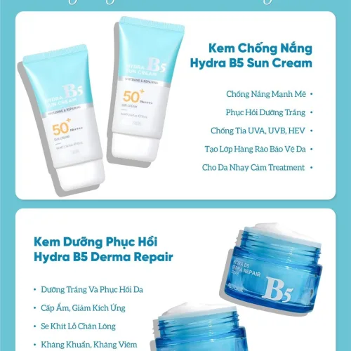 Bộ đôi ngày hè chống nắng phục hồi da nhạy cảm