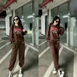 Bộ nữ thu đông quần dài thêu số 1976 hàng xịn lên form chuẩn đẹp