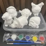 Bộ Tô Tượng Mini Cho Bé Kèm Màu Và Cọ