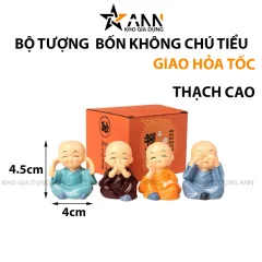 Bộ Tượng Bốn Không Chú Tiểu 4.5x4cm