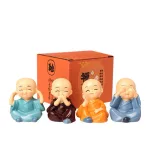 Bộ Tượng Bốn Không Chú Tiểu 4.5x4cm