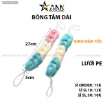 Bông Tắm Dài 3 Màu Tạo Bọt 27X5cm moi