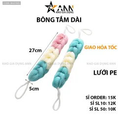 Bông Tắm Dài 3 Màu Tạo Bọt 27X5cm moi