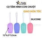 Bông Tắm Tạo Bọt 2 Mặt Bằng Silicon Hình Chuột - Bông Tắm Silicon Mềm Mại 12x6,5x5,5cm