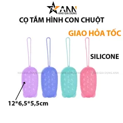 Bông Tắm Tạo Bọt 2 Mặt Bằng Silicon Hình Chuột - Bông Tắm Silicon Mềm Mại 12x6,5x5,5cm