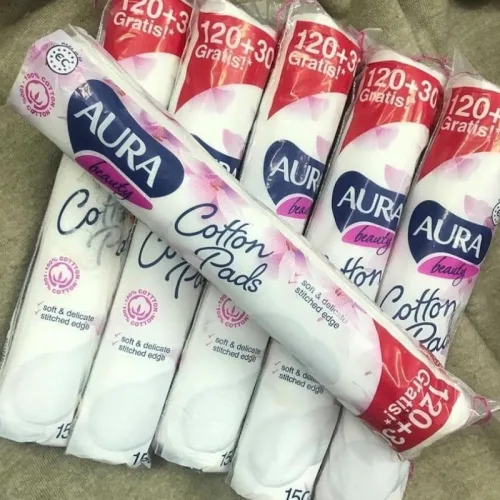Bông Tẩy Trang Aura Chất Liệu Cotton Mềm Mại Cho Da 150 Miếng