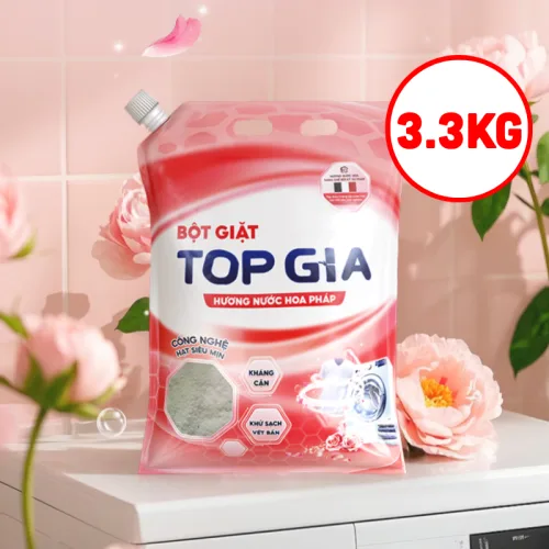 Bột Giặt Quần Áo Top Gia 3.3kg Hương Nước Hoa Pháp