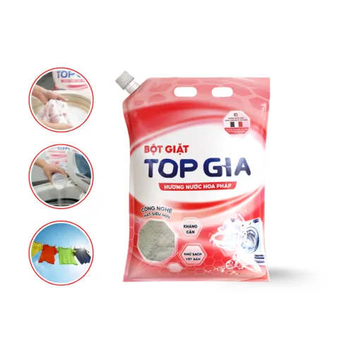Bột Giặt Quần Áo Top Gia 3.3kg Hương Nước Hoa Pháp