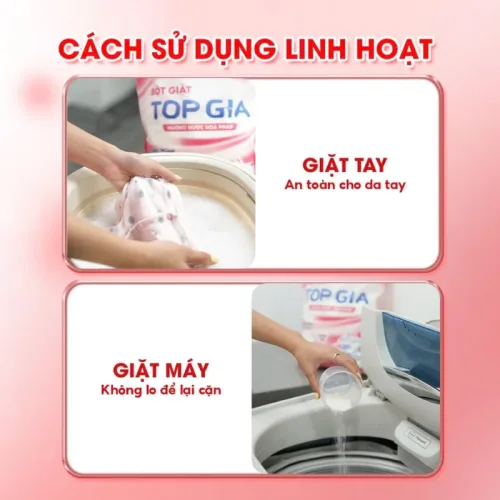 Bột Giặt Quần Áo Top Gia 5kg Hương Nước Hoa Pháp