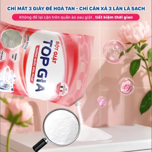Bột Giặt Quần Áo Top Gia 5kg Hương Nước Hoa Pháp