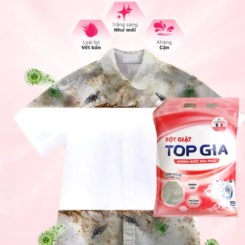 Bột Giặt Quần Áo Top Gia 5kg Hương Nước Hoa Pháp