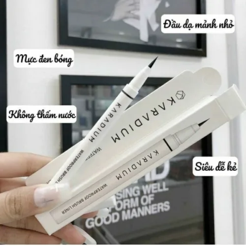Bút Kẻ Mắt Karadium Waterproof Brush Liner Lâu Trôi Hàn Quốc