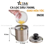 Ca Lọc Dầu Inox 304 Có Lưới Lọc Cặn Và Tạp Chất Tiện Lợi 700ml