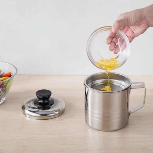 Ca Lọc Dầu Inox 304 Có Lưới Lọc Cặn Và Tạp Chất Tiện Lợi 700ml