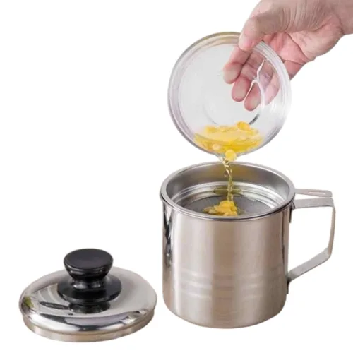Ca Lọc Dầu Inox 304 Có Lưới Lọc Cặn Và Tạp Chất Tiện Lợi 700ml