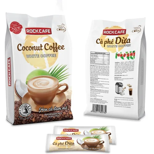 Cà Phê Dừa Coconut Coffee RockCafe Túi 30 Gói