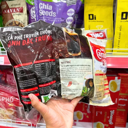 Cà Phê Đen Đá NesCafé Café Việt 560g (35 Gói x 16g) + Tặng 1 Sữa Đặc Có Đường 388g