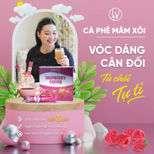 Cà phê giảm cân môi xôi Raspberry Coffee làm đẹp da tăng cường sức đề kháng và ngăn ngừa bệnh