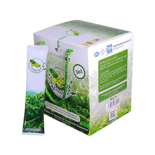 Cà Phê Xanh Thiên Nhiên Việt Hộp Lớn 30 Gói