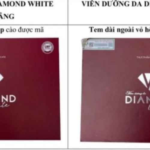 Cảnh báo hàng giả viên trắng da Diamond White Ngọc Trinh và cách phân biệt