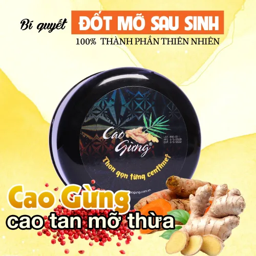 Cao Gừng Tan Mỡ Bụng Thiên Nhiên Việt 250g Phiên Bản 2025