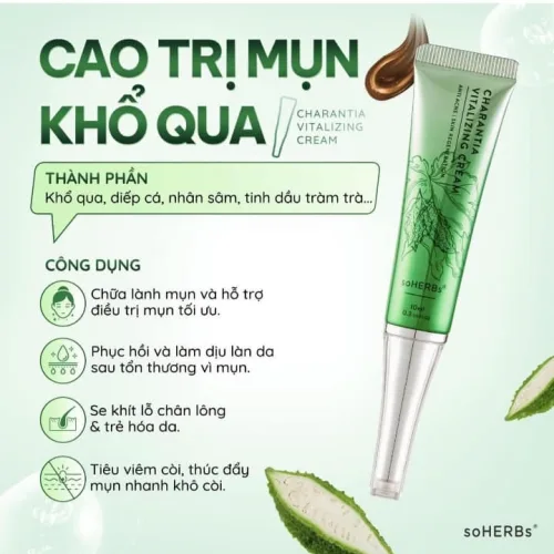 Cao Khổ Qua Giảm Mụn Soherbs  Sản phẩm Mụn Best Seller Soherbs nhà  hót top top