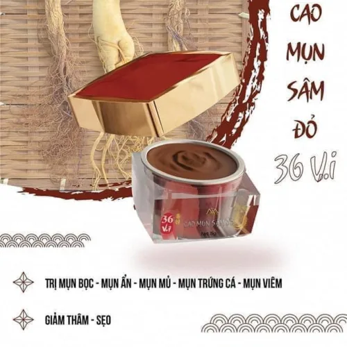 Cao mụn sâm đỏ điều trị mụn - gom cồi mụn & đẩy nhân mụn ẩn